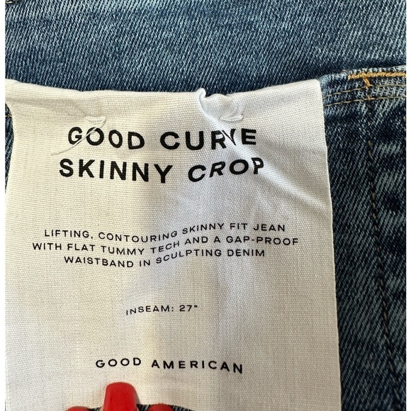 NWT Good American 8/29 Good Curve Skinny jeans-distressed-super cute! - Picture 3 of 5